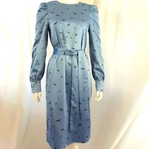 H & M - blue crain dress - size medium